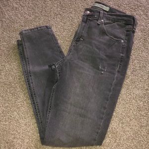 TOPSHOP Jamie High Rise Gray Skinny Jeans